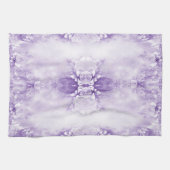 Serviettes de cuisine violet blanc Fleurs (Horizontal)