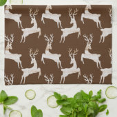 Serviettes de cuisine Whimsical Rustic Deer (Plié)