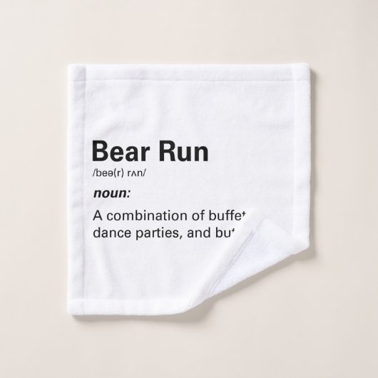 Serviettes de définition de course d'ours (Gant de toilette)