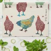 Serviettes de fantaisie de poules (Plié)