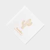 Serviettes de fête de bachelorette bohème Cactus C (Droite)