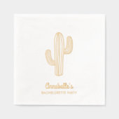 Serviettes de fête de bachelorette bohème Cactus C (Recto)