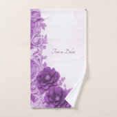Serviettes de fleurs violettes (Serviette à main)