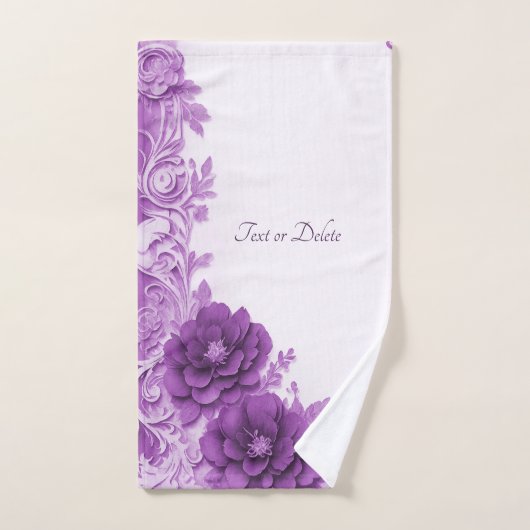 Serviettes de fleurs violettes (Serviette à main)