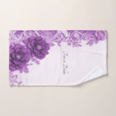 Serviettes de fleurs violettes (Serviette à main)