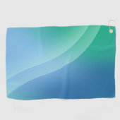 Serviettes de golf à dégradé bleu et vert (Horizontal)