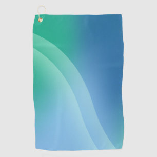 Serviettes de golf à dégradé bleu et vert