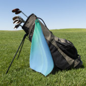 Serviettes de golf à dégradé bleu et vert (Vert)