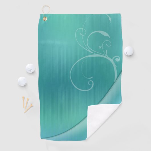 Serviettes de golf arrière - plan bleu et blanc (En situation)