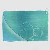 Serviettes de golf arrière - plan bleu et blanc (Horizontal)