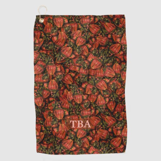 Serviettes de golf de fraises (Devant)