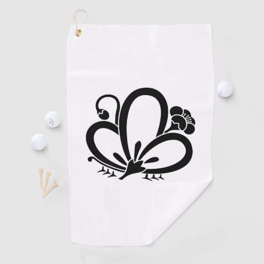 Serviettes de golf en forme de papillon ombragé (En situation)