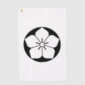 Serviettes de golf en gâteau de riz à fleurs en ba (Devant)