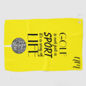 Serviettes de golf personnalisées Jaune Personnali (Horizontal)