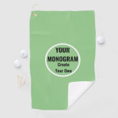 Serviettes de golf personnalisées, Monogrammes (En situation)