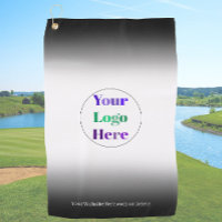 Serviettes de golf personnalisées noires sans mini