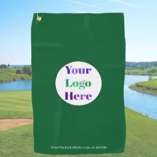Serviettes de golf personnalisées vertes avec logo