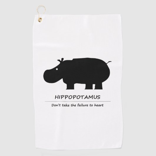 Serviettes de golf pour hippopotames (Devant)
