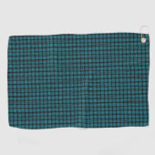 Serviettes de golf turquoise et Black Weave Motif (Horizontal)