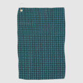 Serviettes de golf turquoise et Black Weave Motif (Devant)
