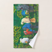 Serviettes de la forêt tropicale de Perrots de Jun (Serviette à main)