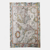 Serviettes de main antiques de carte du monde (Vertical)