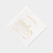 Serviettes de Mariage Baltimore Gold personnalisée (Droite)
