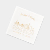 Serviettes de Mariage Charleston pour huile d'or p (Gauche)