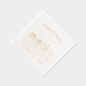 Serviettes de Mariage Charleston pour huile d'or p (Droite)