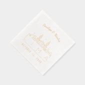 Serviettes de Mariage Lima personnalisées à huile (Droite)