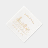 Serviettes de Mariage Milwaukee à huile d'or perso (Droite)