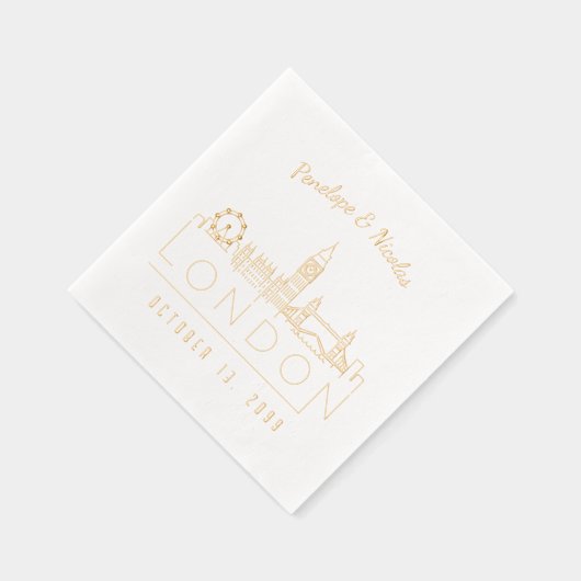 Serviettes de mariage personnalisées avec feuille (Droite)