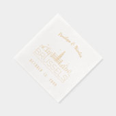 Serviettes de mariage personnalisées de Bruxelles  (Droite)