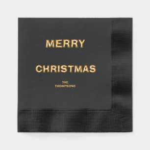 Serviettes de Noël Joyeux Noël avec estampage à la