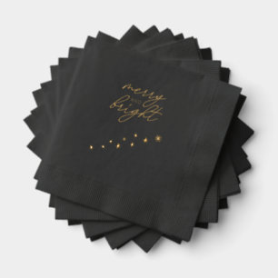 Serviettes de Noël modernes estampées à la feuille