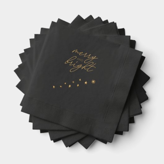 Serviettes de Noël modernes estampées à la feuille (Insitu (empilé))