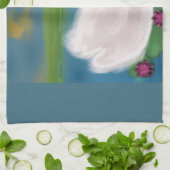 Serviettes de peinture de cygne blanc (Plié)