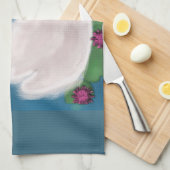 Serviettes de peinture de cygne blanc (Quart Plié)