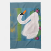 Serviettes de peinture de cygne blanc (Vertical)