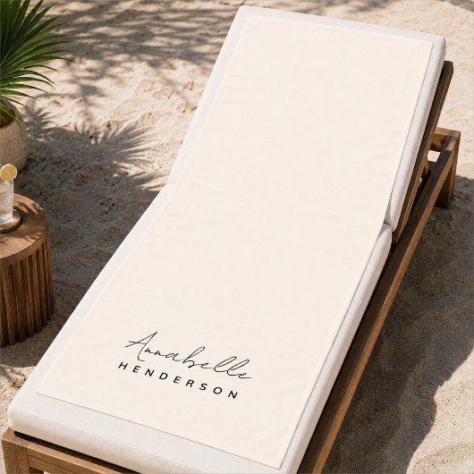 Serviettes de plage à monogramme | Cadeau de servi
