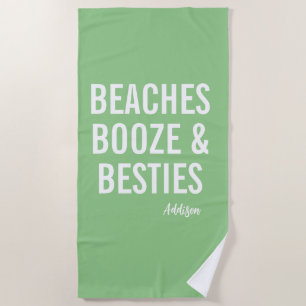 Serviettes de plage, alcool et amies