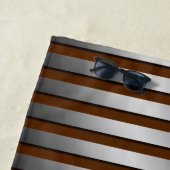 serviettes de plage argentées, rayures, artisanat (En situation)