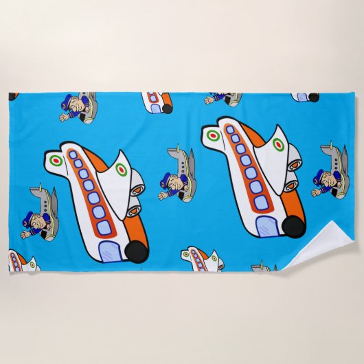 Serviettes de plage Avions (Devant)