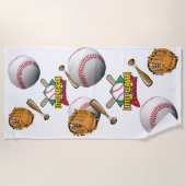 Serviettes de plage Baseball Sports (Devant)
