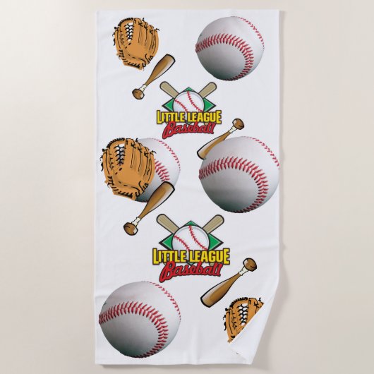 Serviettes de plage Baseball Sports (Devant)