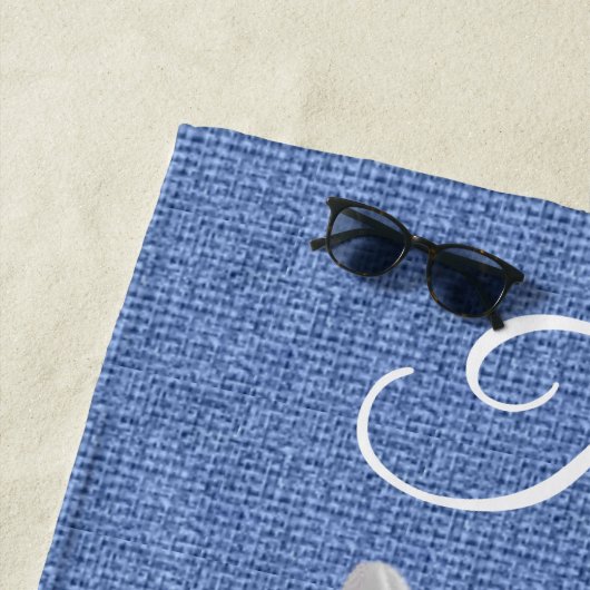 Serviettes de plage Blanc Daisy (En situation)