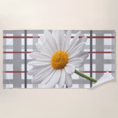 Serviettes de plage Blanc Daisy (Devant)