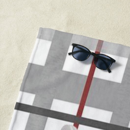 Serviettes de plage Blanc Daisy (En situation)