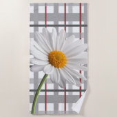 Serviettes de plage Blanc Daisy (Devant)