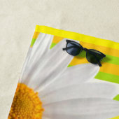 Serviettes de plage Blanc Daisy (En situation)